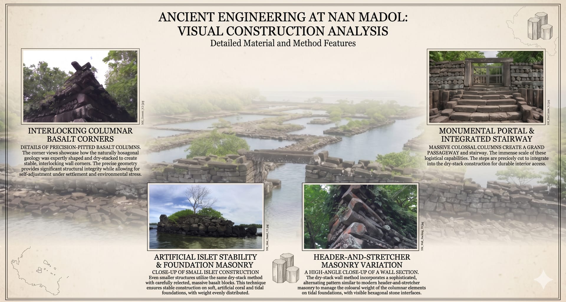 Nan Madol, Micronesia — interlocking basalt megastructures on the sea